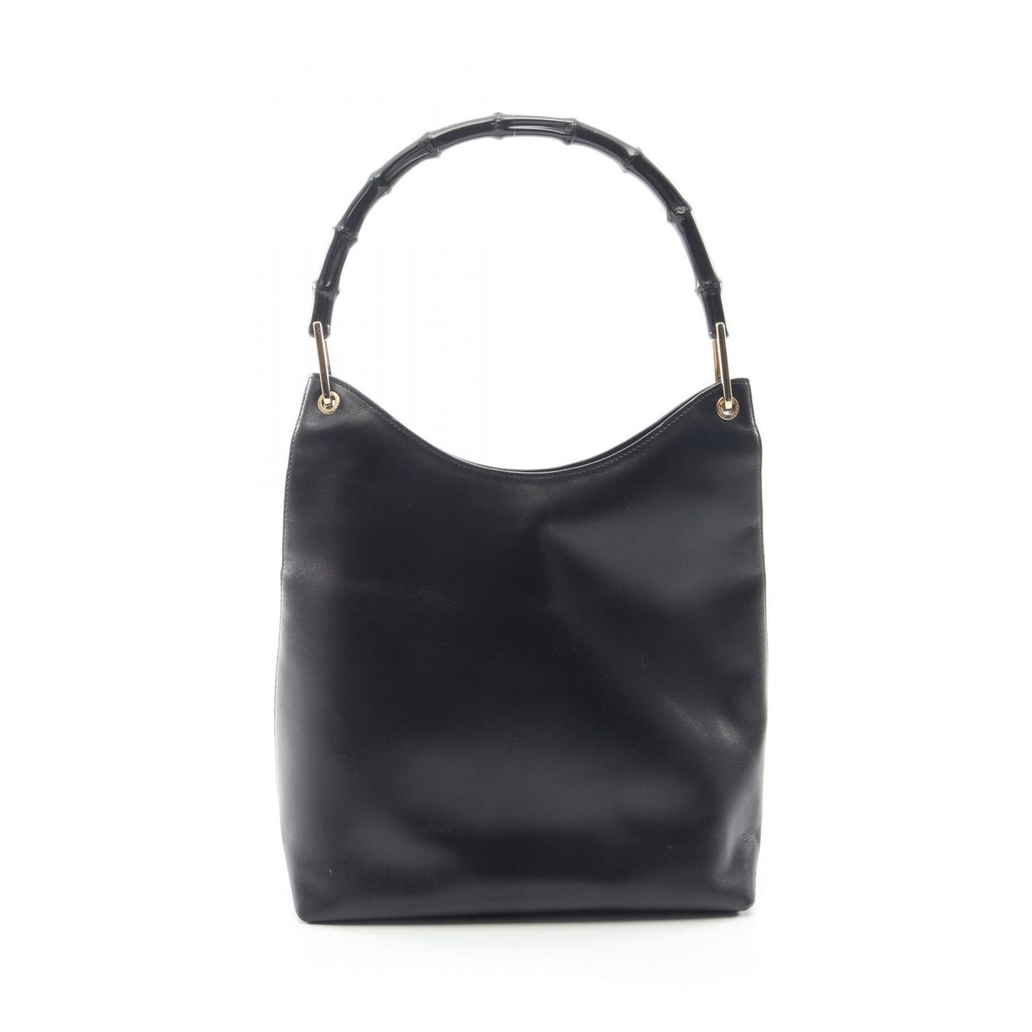 Gucci Shoulder Bag Bamboo 001 Black Leather