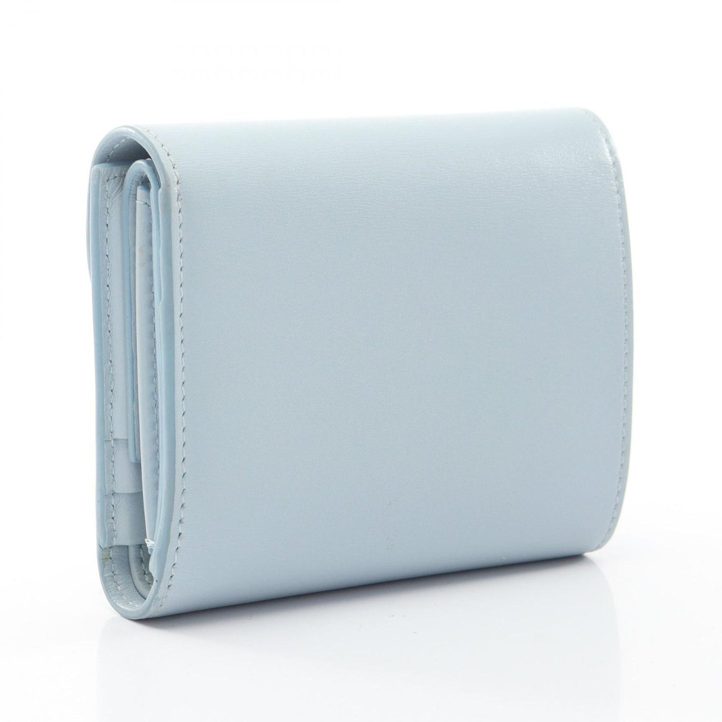 Celine Trifold Wallet Triomphe Small Flap 783 Dpv Light Blue Leather — view 2