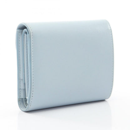 Celine Trifold Wallet Triomphe Small Flap 783 Dpv Light Blue Leather — view 2