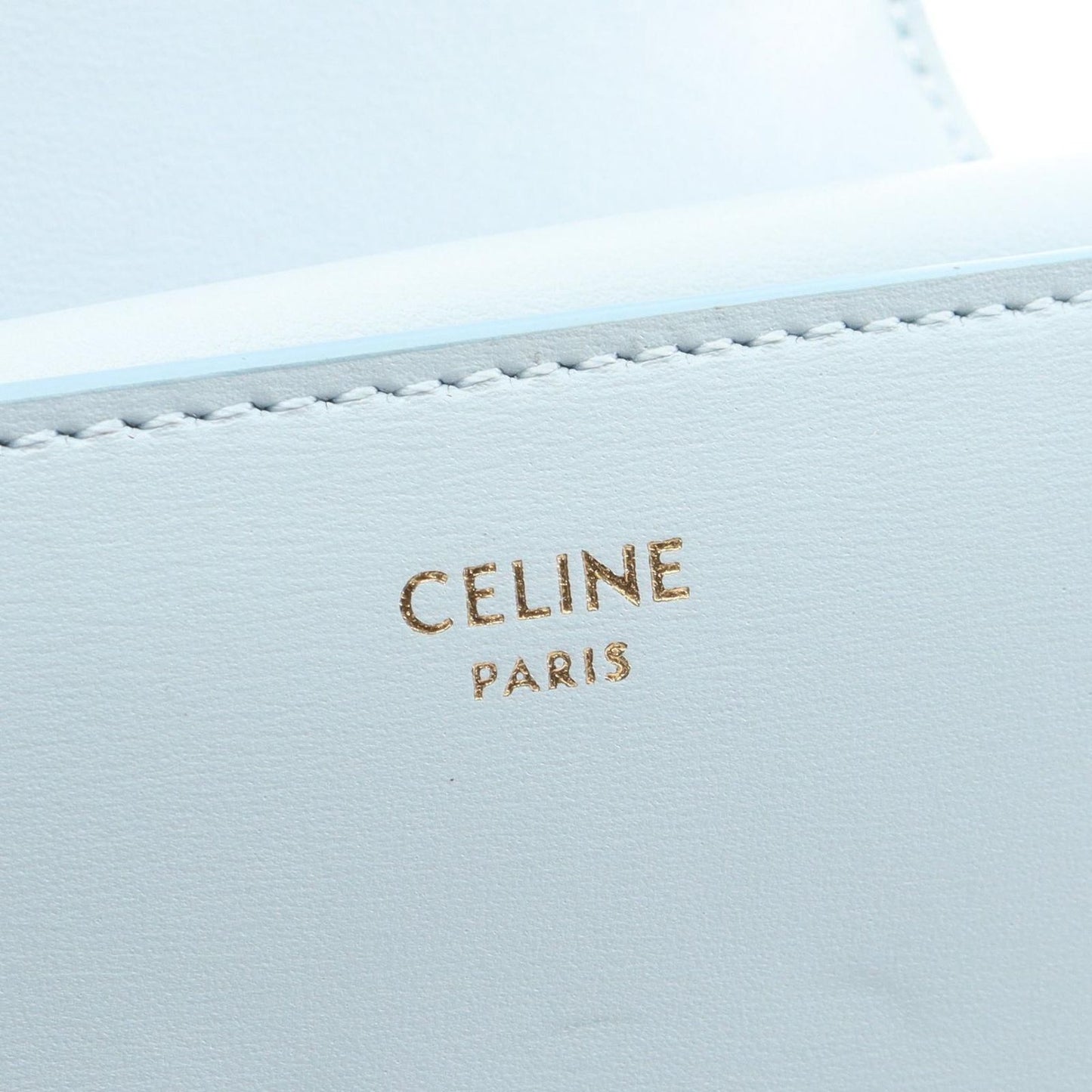 Celine Trifold Wallet Triomphe Small Flap 783 Dpv Light Blue Leather — view 4