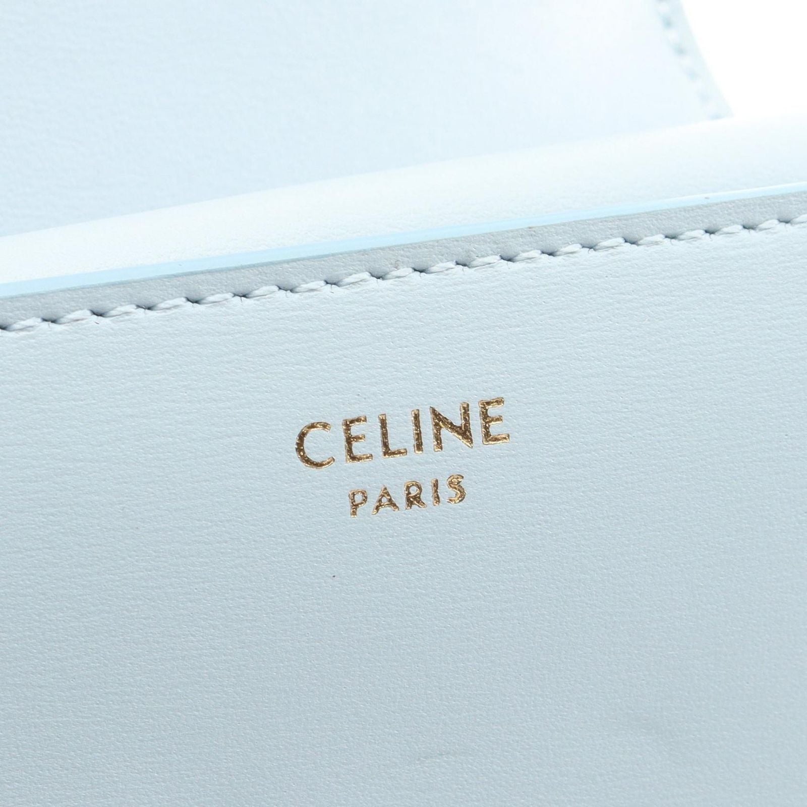 Celine Trifold Wallet Triomphe Small Flap 783 Dpv Light Blue Leather — view 4