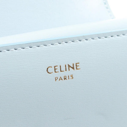 Celine Trifold Wallet Triomphe Small Flap 783 Dpv Light Blue Leather — view 4