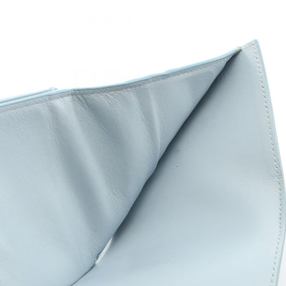 Celine Trifold Wallet Triomphe Small Flap 783 Dpv Light Blue Leather — view 8
