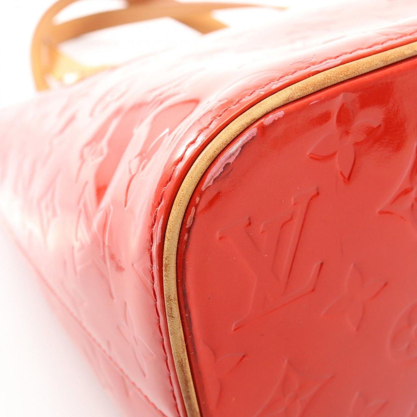 Louis Vuitton Handbag Houston Monogram Vernis Rouge Leather — view 6
