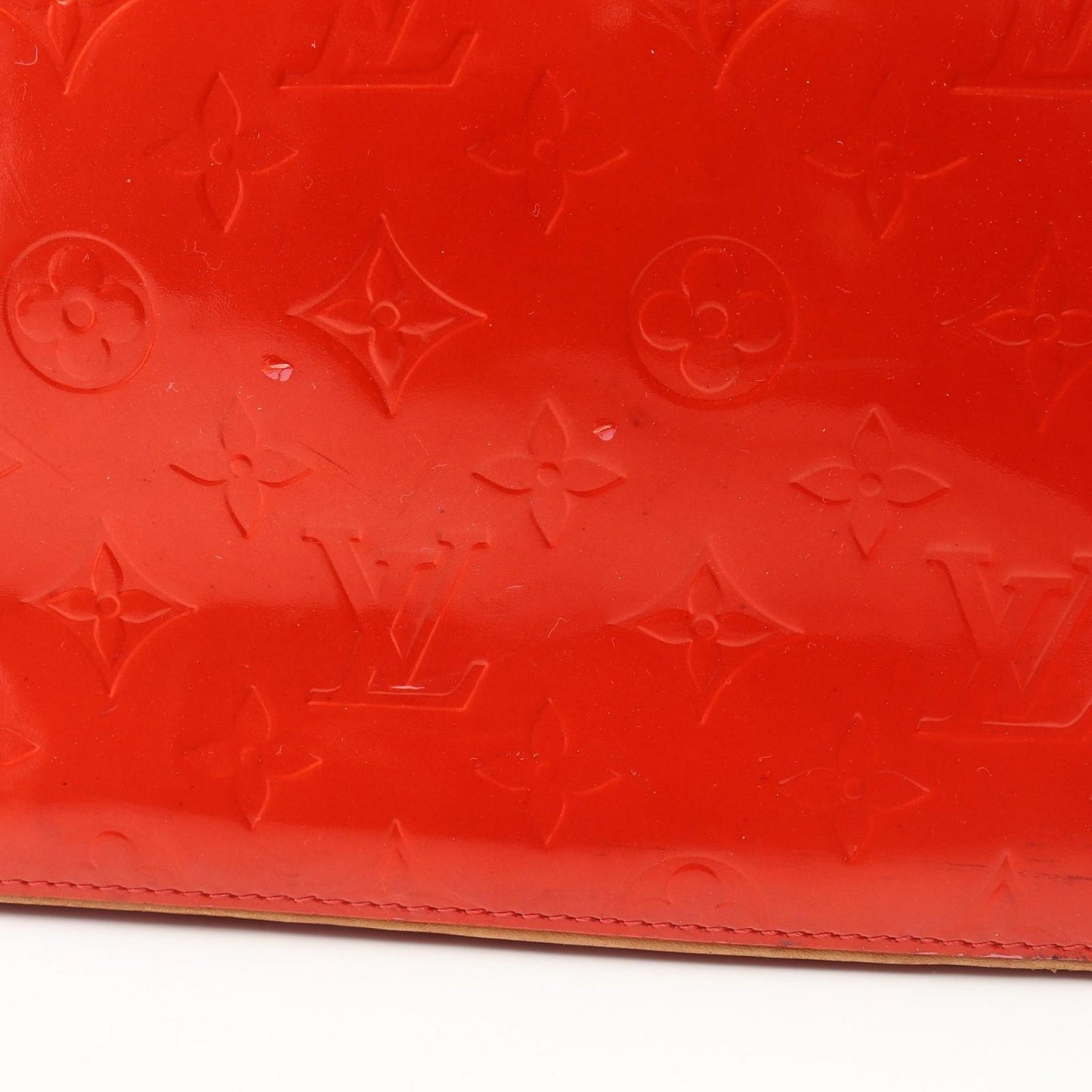 Louis Vuitton Handbag Houston Monogram Vernis Rouge Leather — view 8