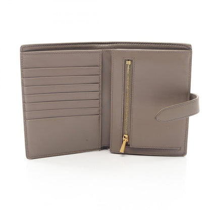 Celine Bifold Wallet Strap 10 643 Gray Beige Leather — view 3
