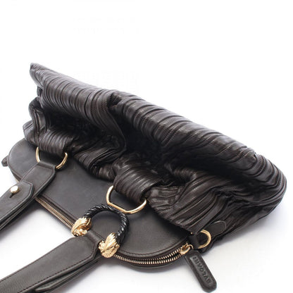 Bvlgari Handbag Leoni Dark Brown Leather — view 8