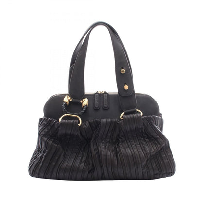 Bvlgari Handbag Leoni Dark Brown Leather