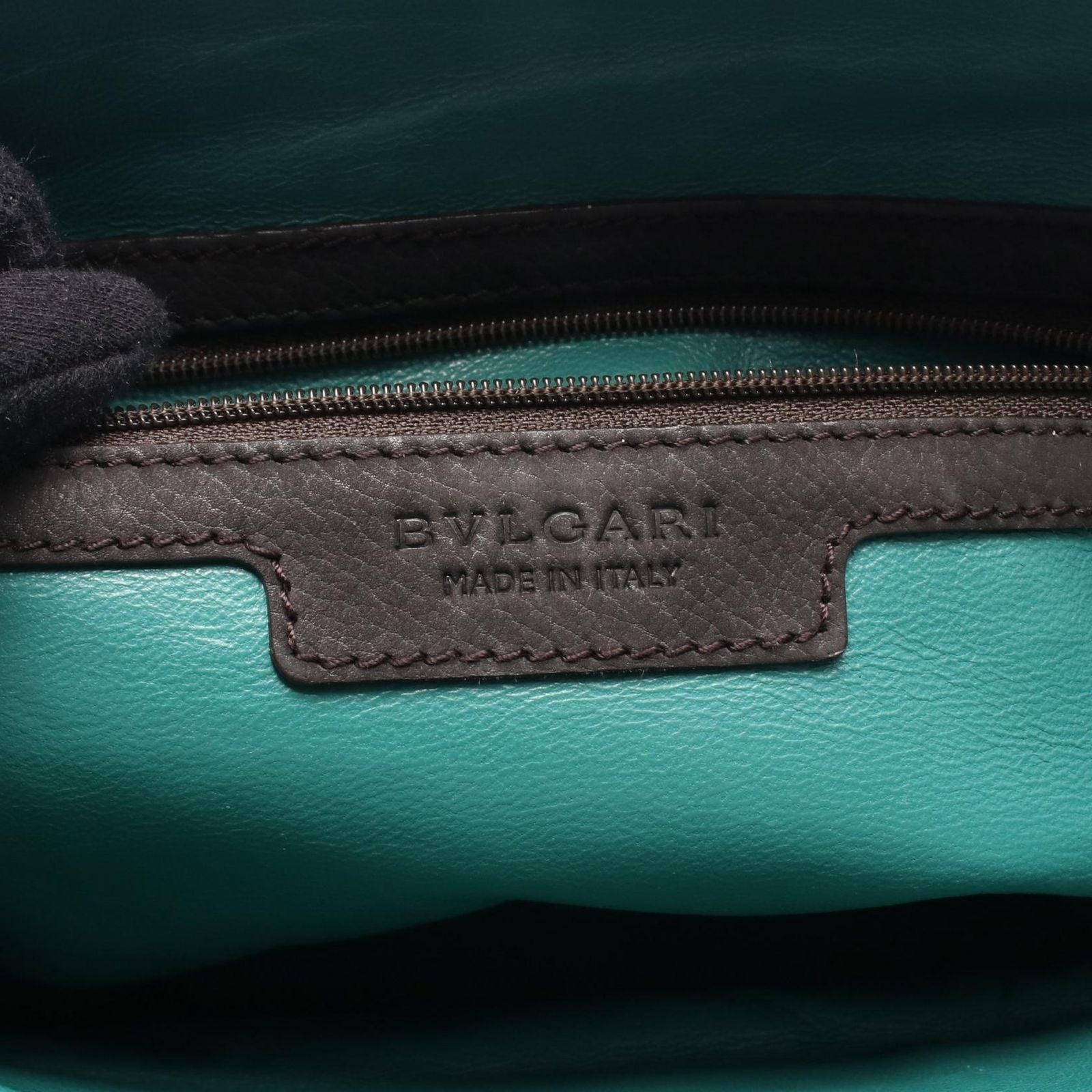 Bvlgari Handbag Leoni Dark Brown Leather — view 4