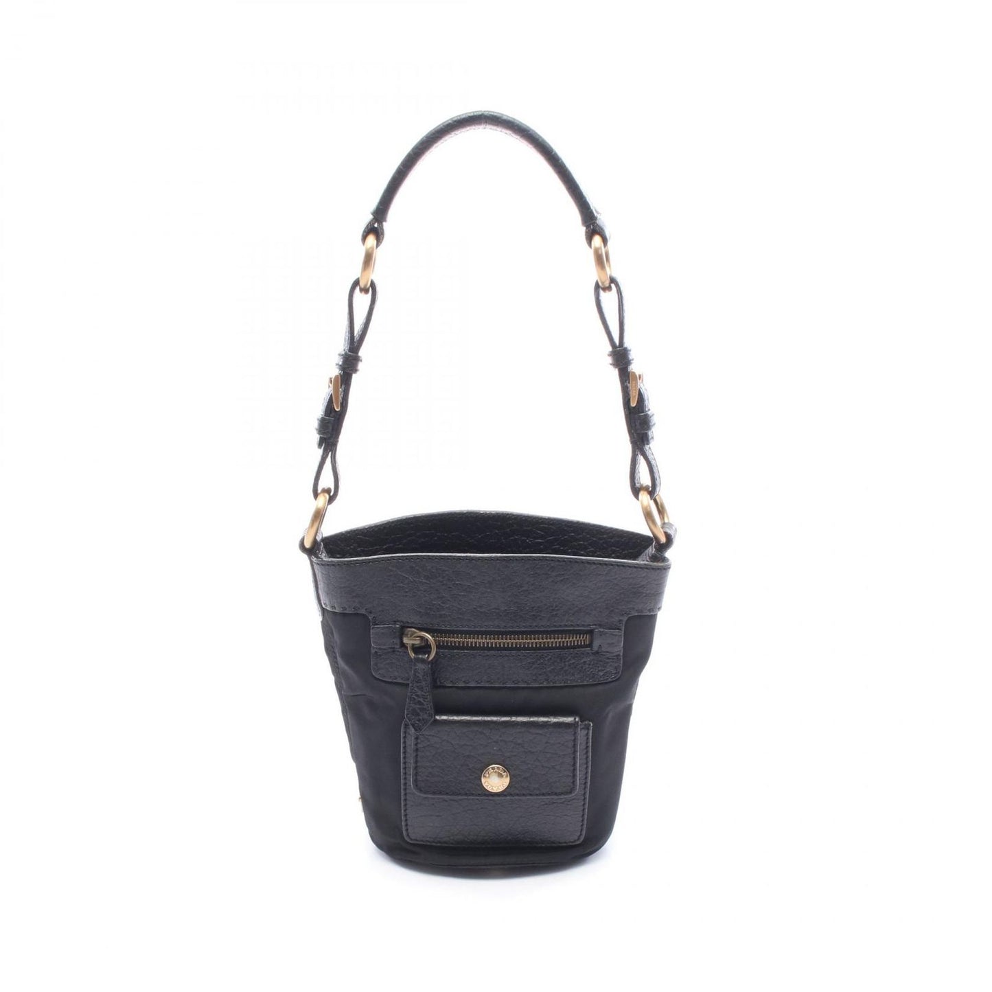 Prada Triangle Logo Black Nylon Leather Shoulder