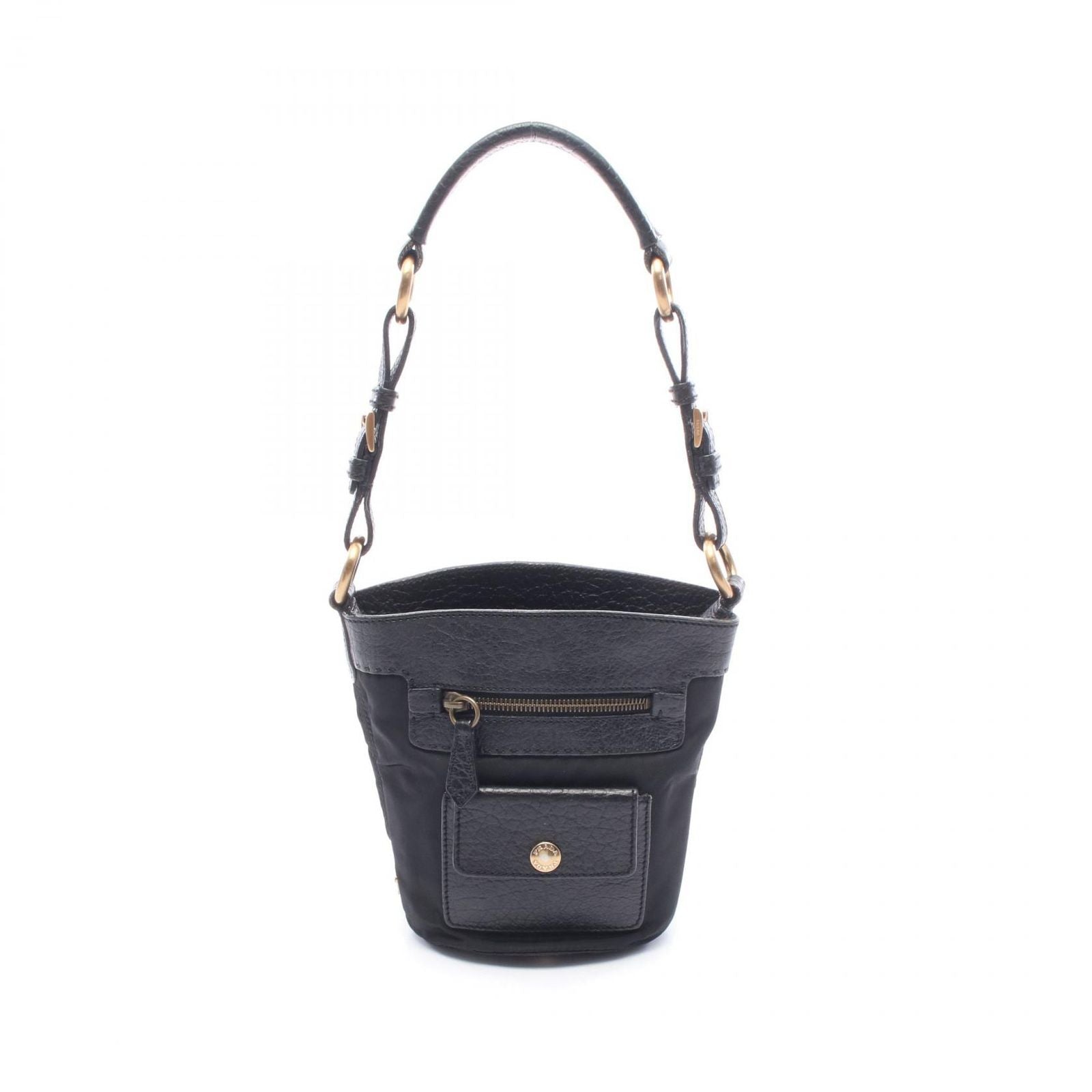 Prada Triangle Logo Black Nylon Leather Shoulder