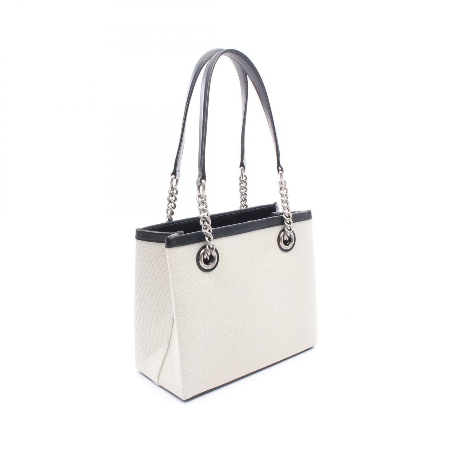 Balenciaga Tote Duty Small White Black Canvas Leather — view 2