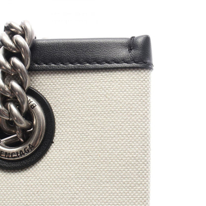Balenciaga Tote Duty Small White Black Canvas Leather — view 6