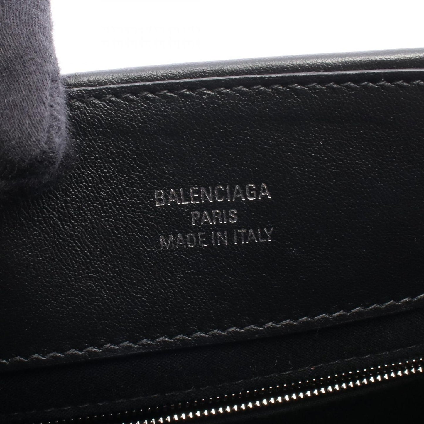 Balenciaga Tote Duty Small White Black Canvas Leather — view 4