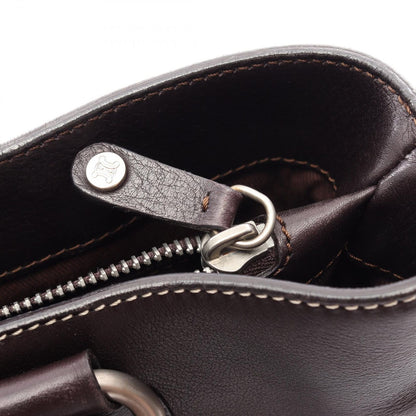 Celine Handbag Boogie Bag Dark Brown Leather — view 6