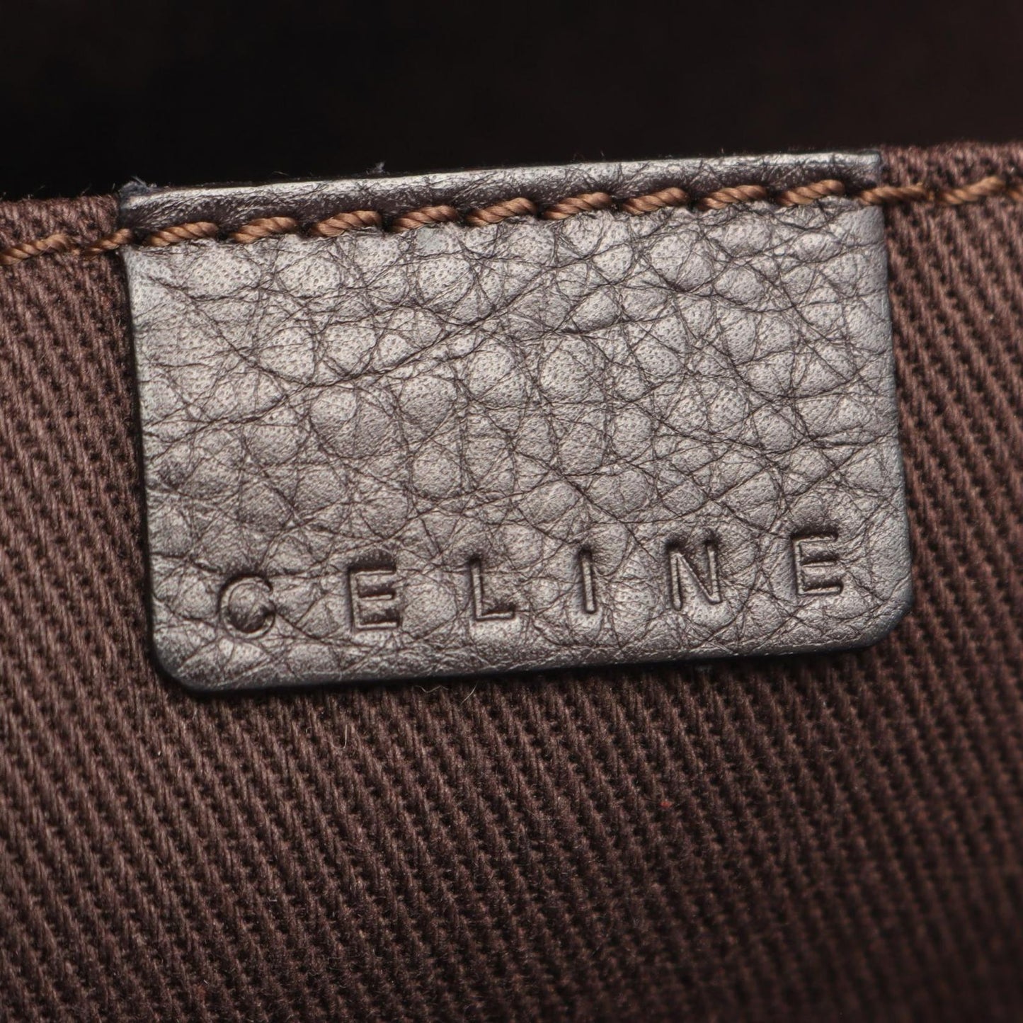 Celine Handbag Boogie Bag Dark Brown Leather — view 4