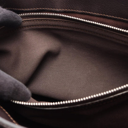 Celine Handbag Boogie Bag Dark Brown Leather — view 5