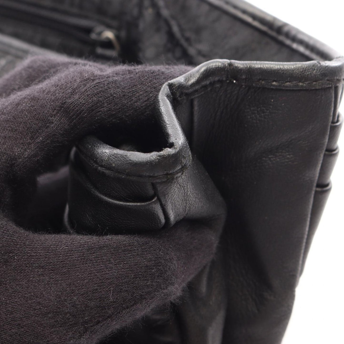 Dior Tote Prissy Gather Black Leather — view 5