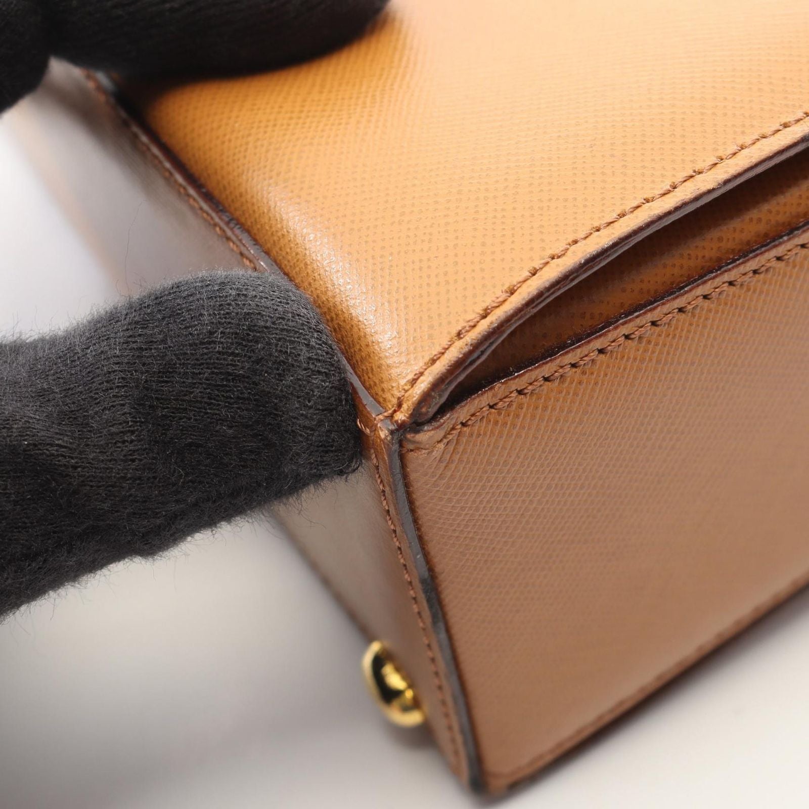 Celine Shoulder Bag Turnlock Brown Leather — view 8