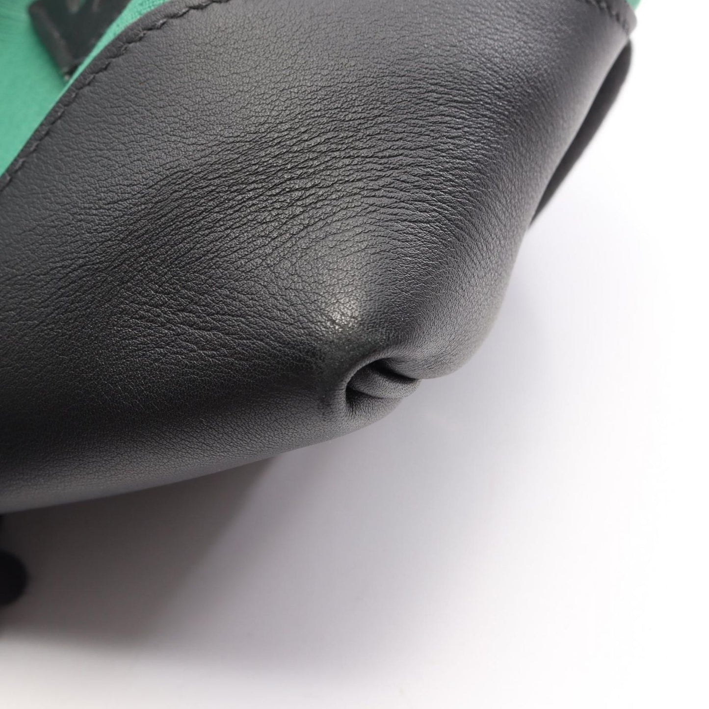 Hermes Backpack a Dos All Back Green Black Canvas Leather All T&c — view 8