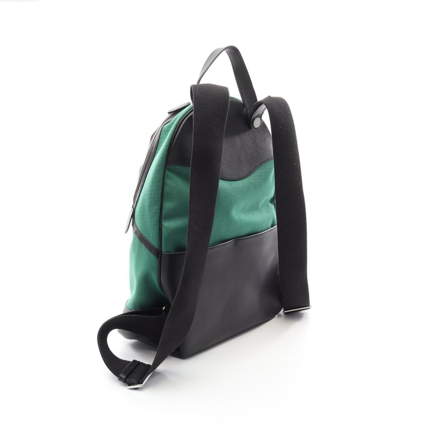 Hermes Backpack a Dos All Back Green Black Canvas Leather All T&c — view 2