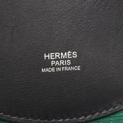 Hermes Backpack a Dos All Back Green Black Canvas Leather All T&c — view 4