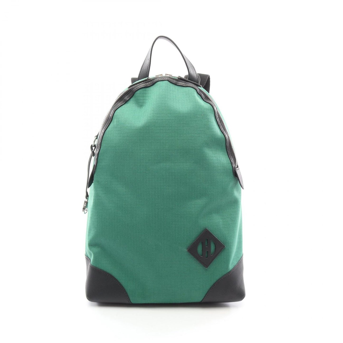 Hermes Backpack a Dos All Back Green Black Canvas Leather All T&c