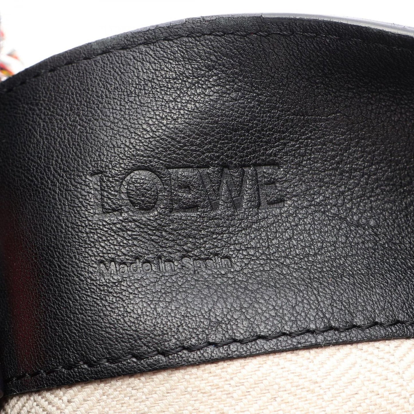 Loewe Shoulder Bag Bucket 2-Way Red Multi Leather Chain — view 4
