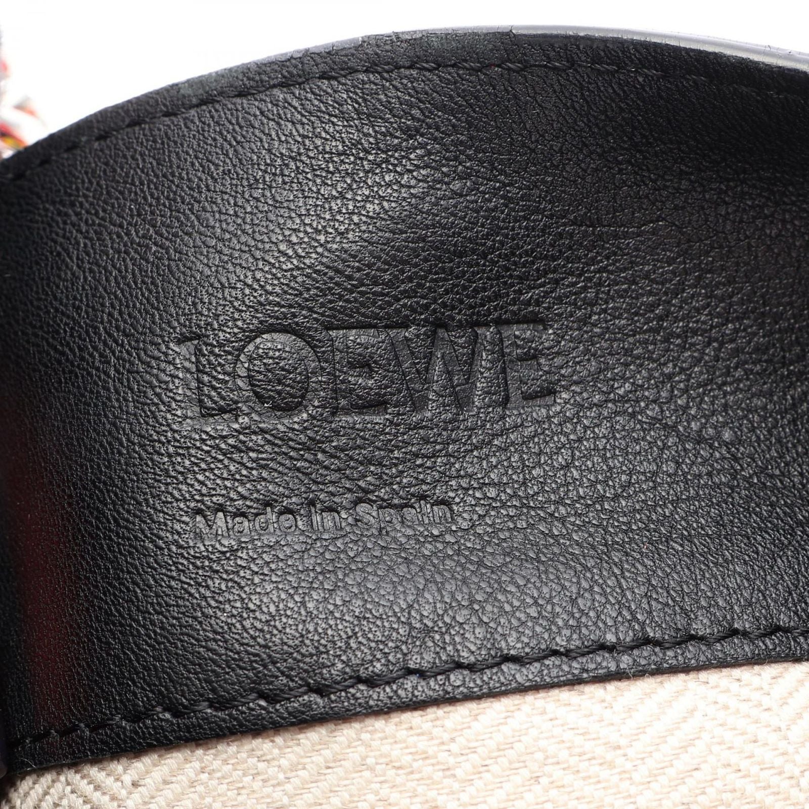 Loewe Shoulder Bag Bucket 2-Way Red Multi Leather Chain — view 4