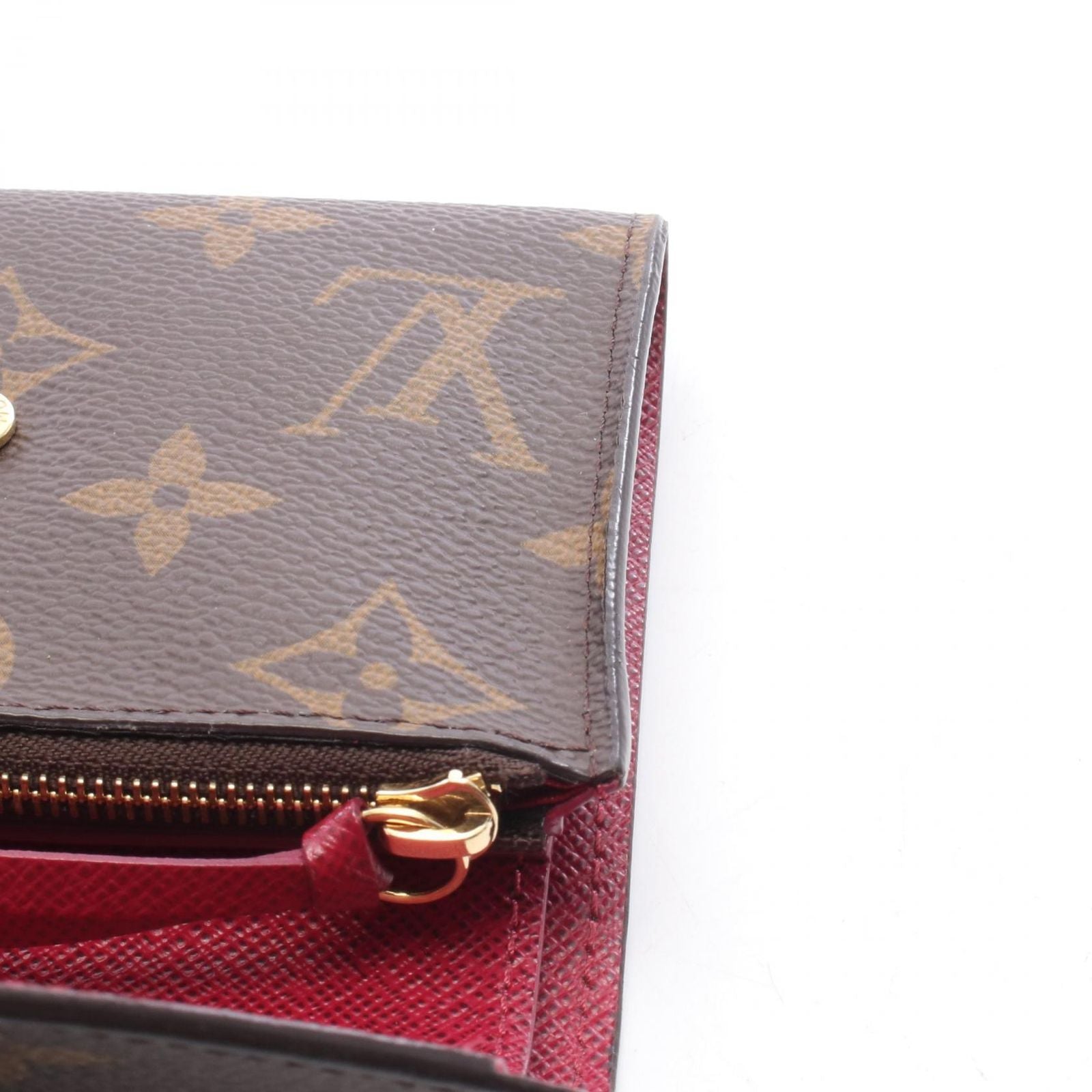 Louis Vuitton Trifold Wallet Portefeuille Victorine Monogram Fuchsia Leather — view 7