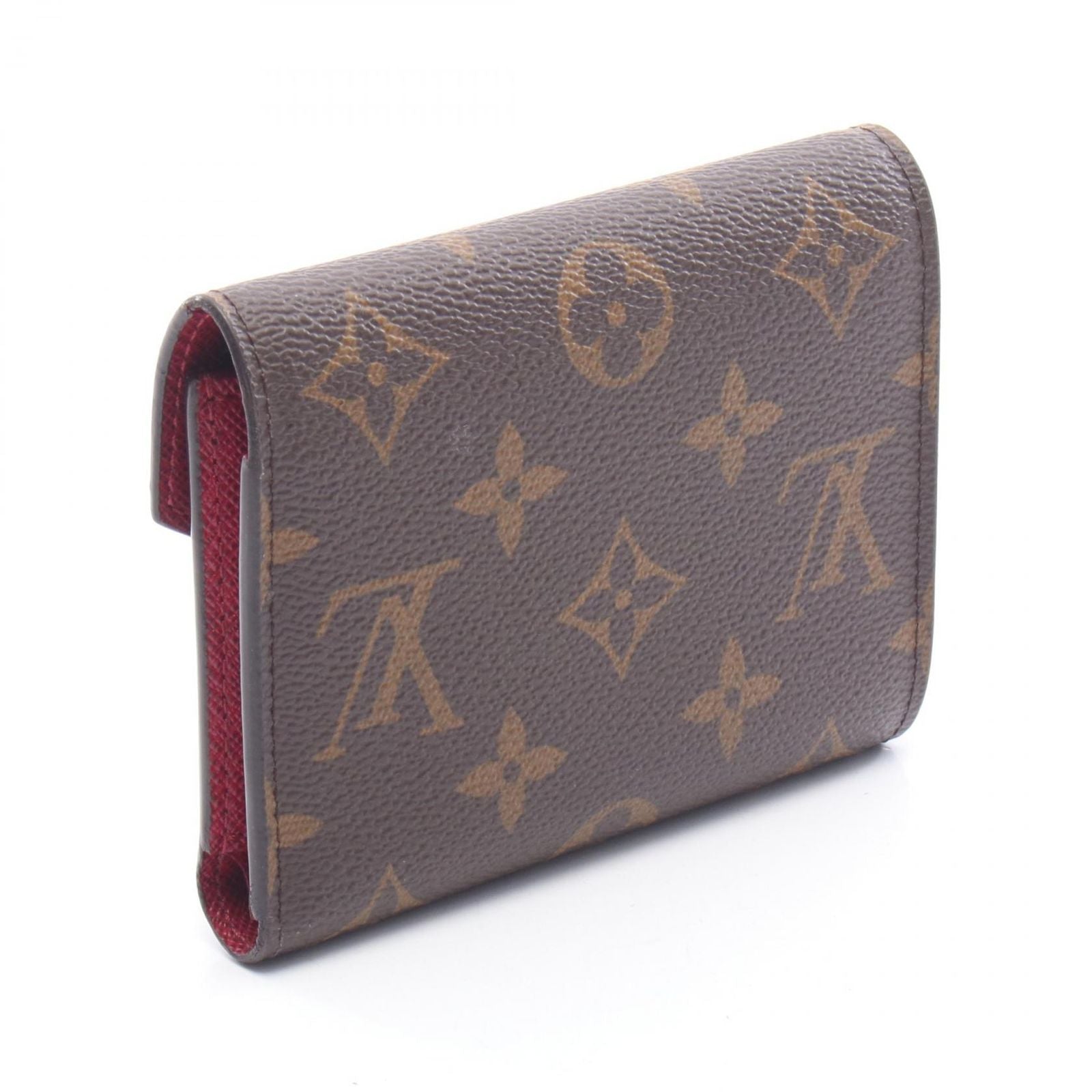 Louis Vuitton Trifold Wallet Portefeuille Victorine Monogram Fuchsia Leather — view 2