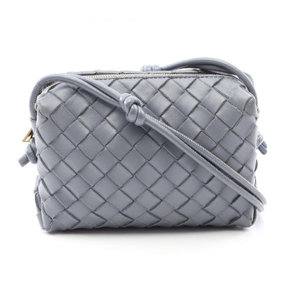 Bottega Veneta Shoulder Bag Loop Intrecciato Gray Leather Mini