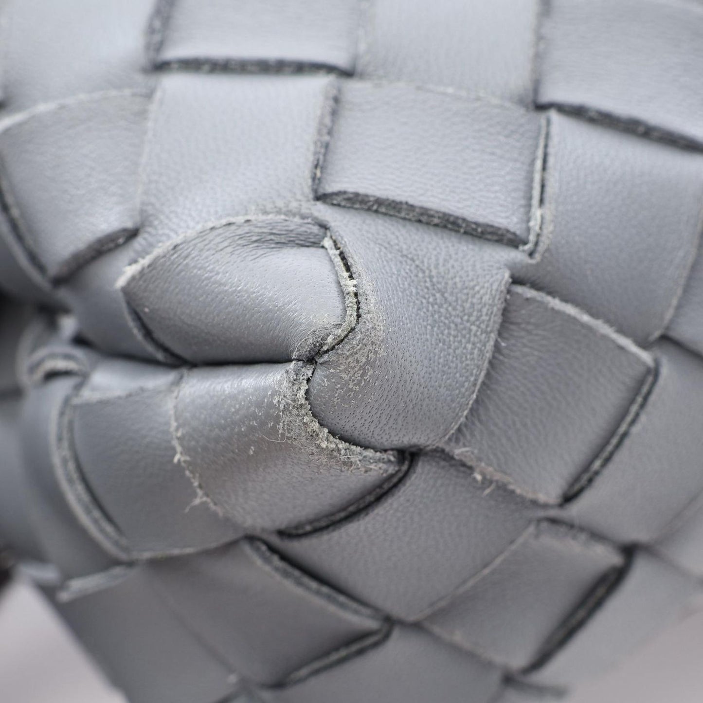 Bottega Veneta Shoulder Bag Loop Intrecciato Gray Leather Mini — view 7