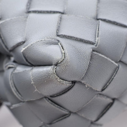 Bottega Veneta Shoulder Bag Loop Intrecciato Gray Leather Mini — view 7