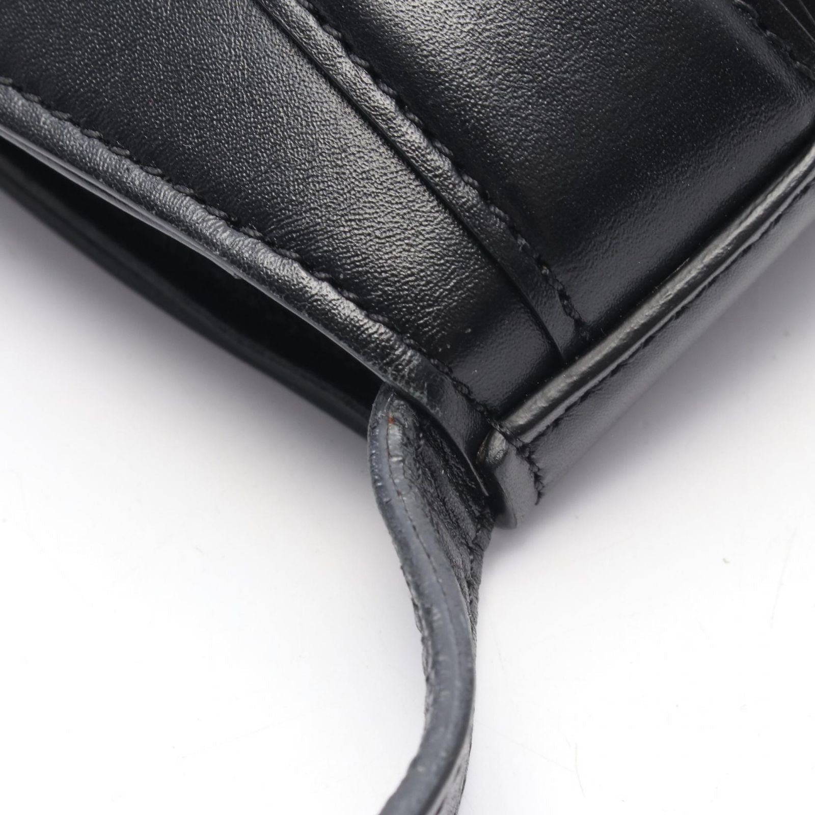 Celine Shoulder Bag Cles Sea Bucket Black Leather — view 6