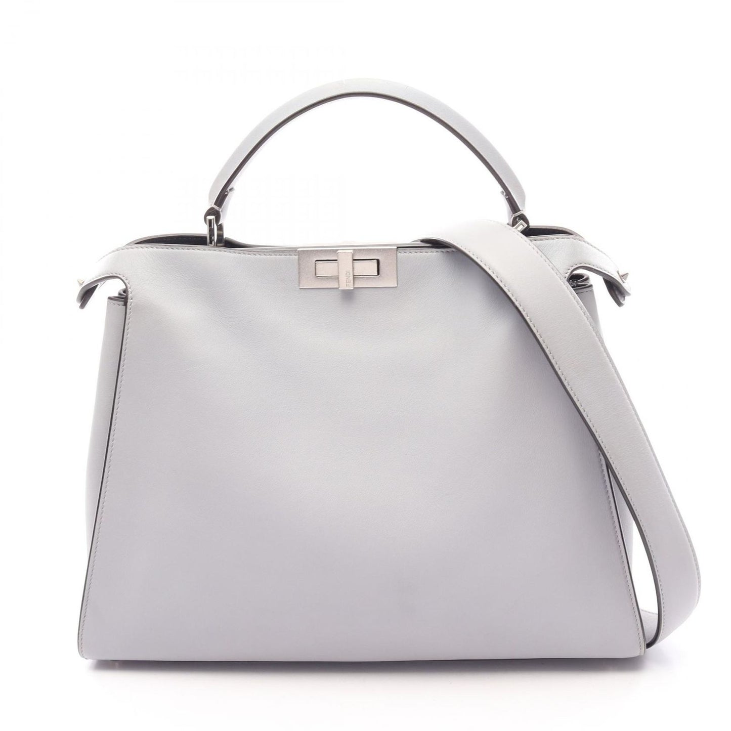 Fendi Handbag Peekaboo Essential 2-Way Light Gray