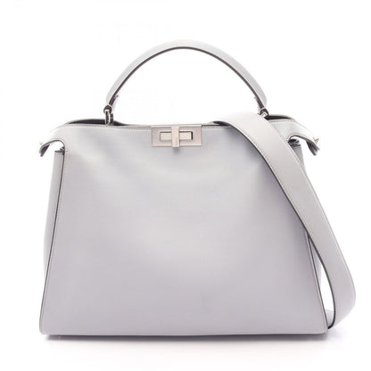 Fendi Handbag Peekaboo Essential 2-Way Light Gray