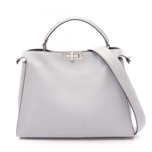 Fendi Handbag Peekaboo Essential 2-Way Light Gray