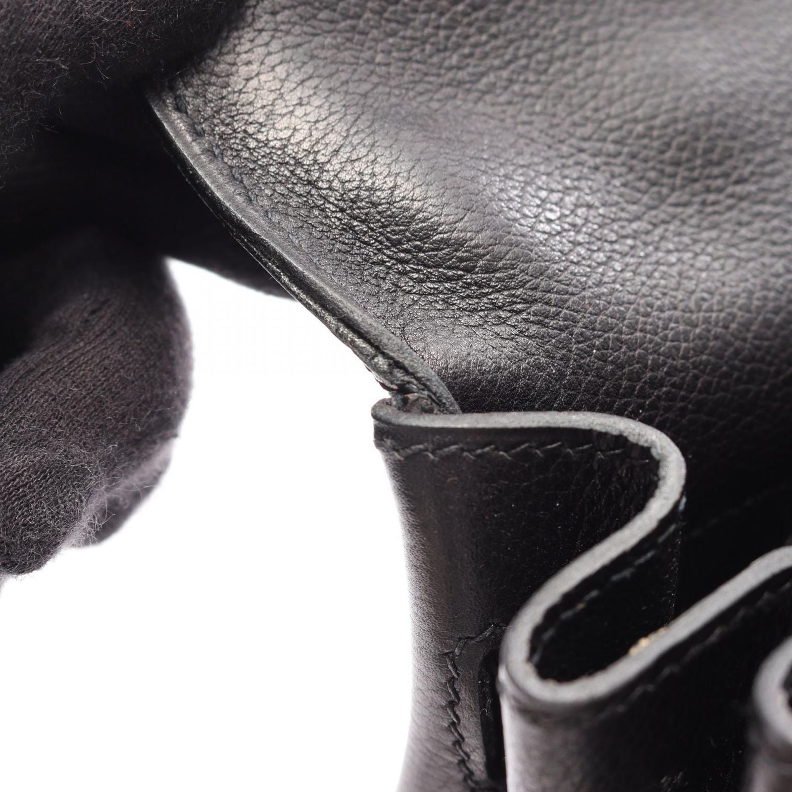 Hermes Handbag Kelly 32 Retourne 2-Way Black Leather — view 7
