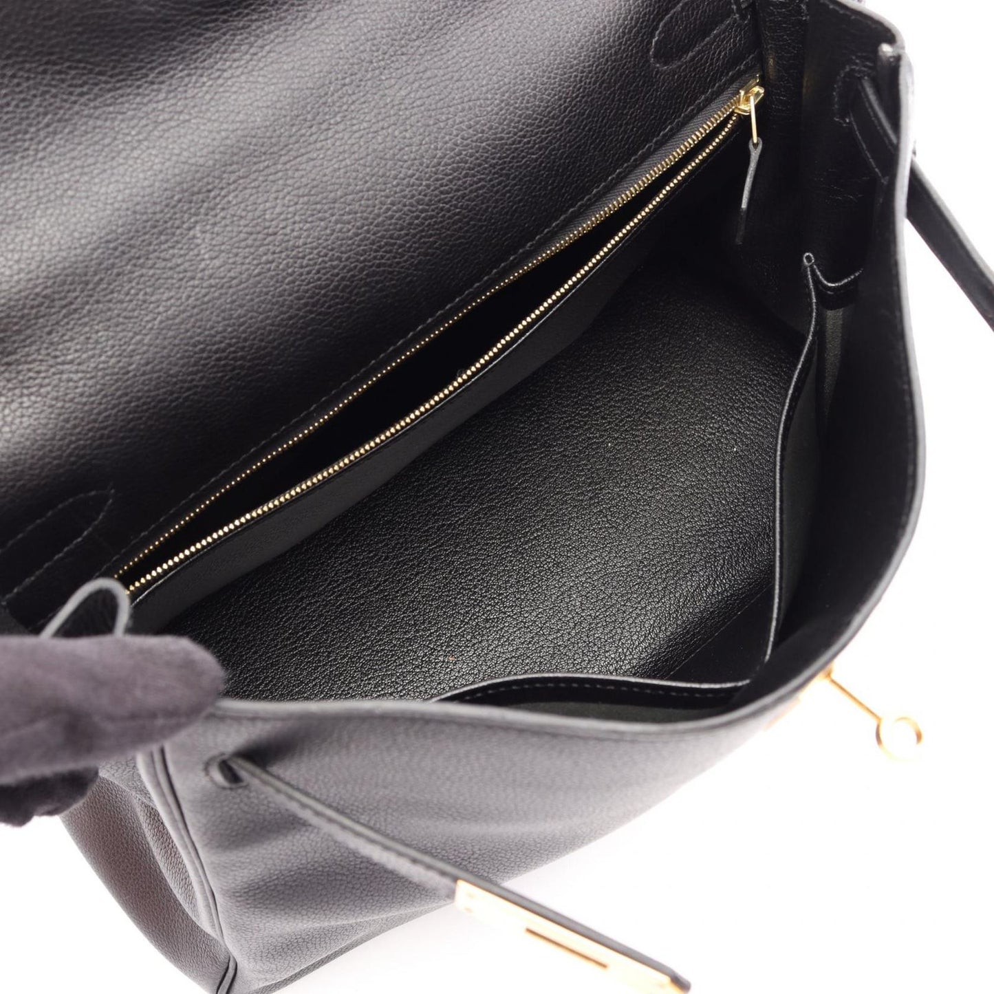 Hermes Handbag Kelly 32 Retourne 2-Way Black Leather — view 3