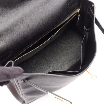 Hermes Handbag Kelly 32 Retourne 2-Way Black Leather — view 3