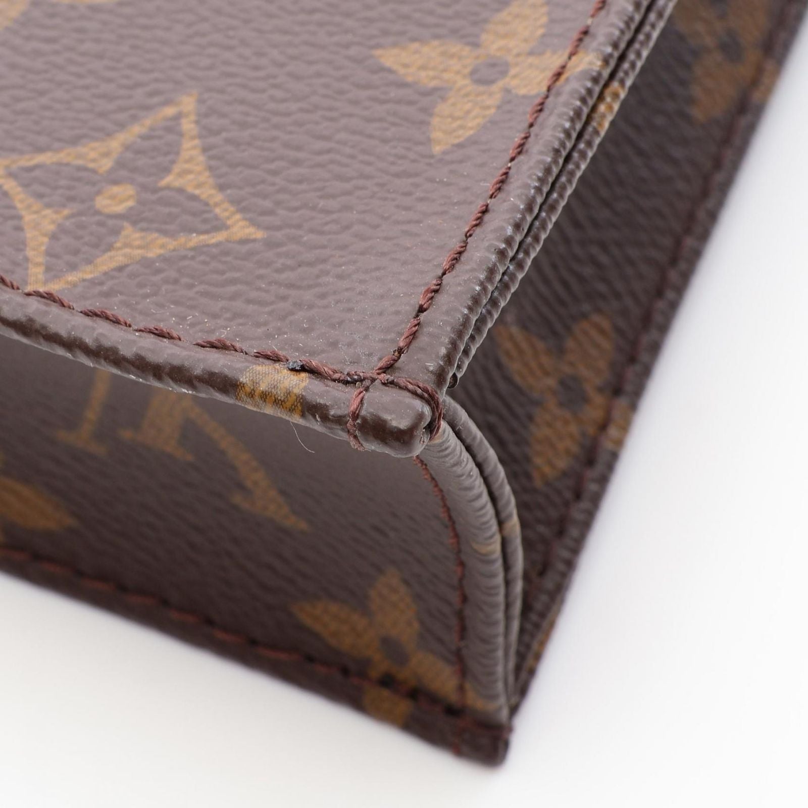 Louis Vuitton Handbag Sac Plat Monogram 2-Way Canvas Leather Petite — view 8