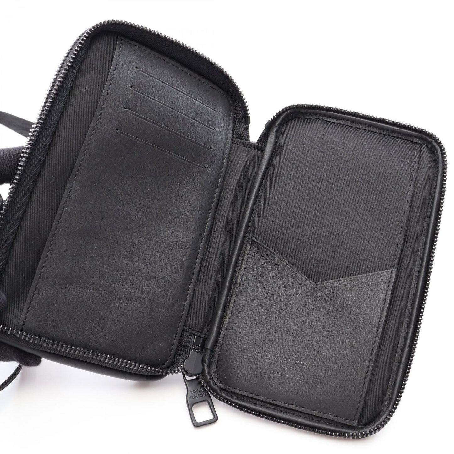 Louis Vuitton Shoulder Bag Double Phone Pouch Canvas Leather — view 3