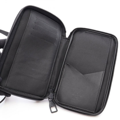 Louis Vuitton Shoulder Bag Double Phone Pouch Canvas Leather — view 3