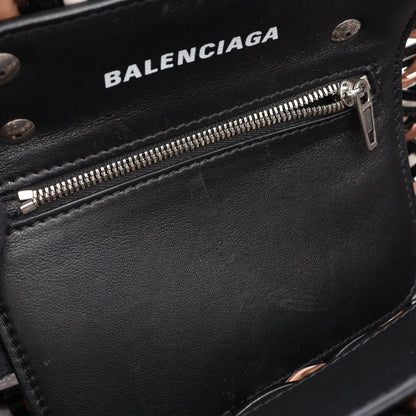 Balenciaga Tote Bistro XS Basket 2-Way Black Brown White Enamel — view 5