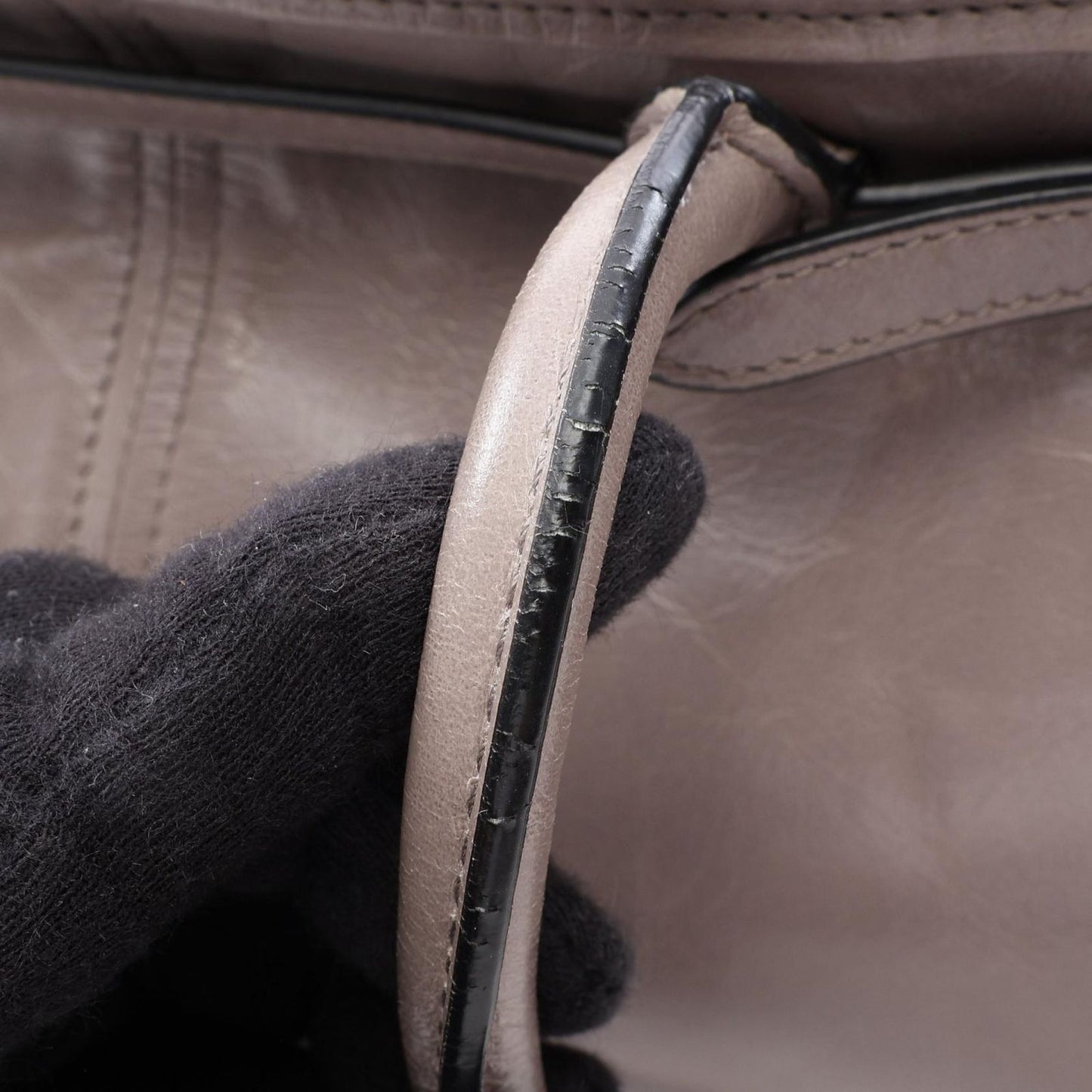 Prada Handbag 2-Way Gray Leather Bonnie — view 7