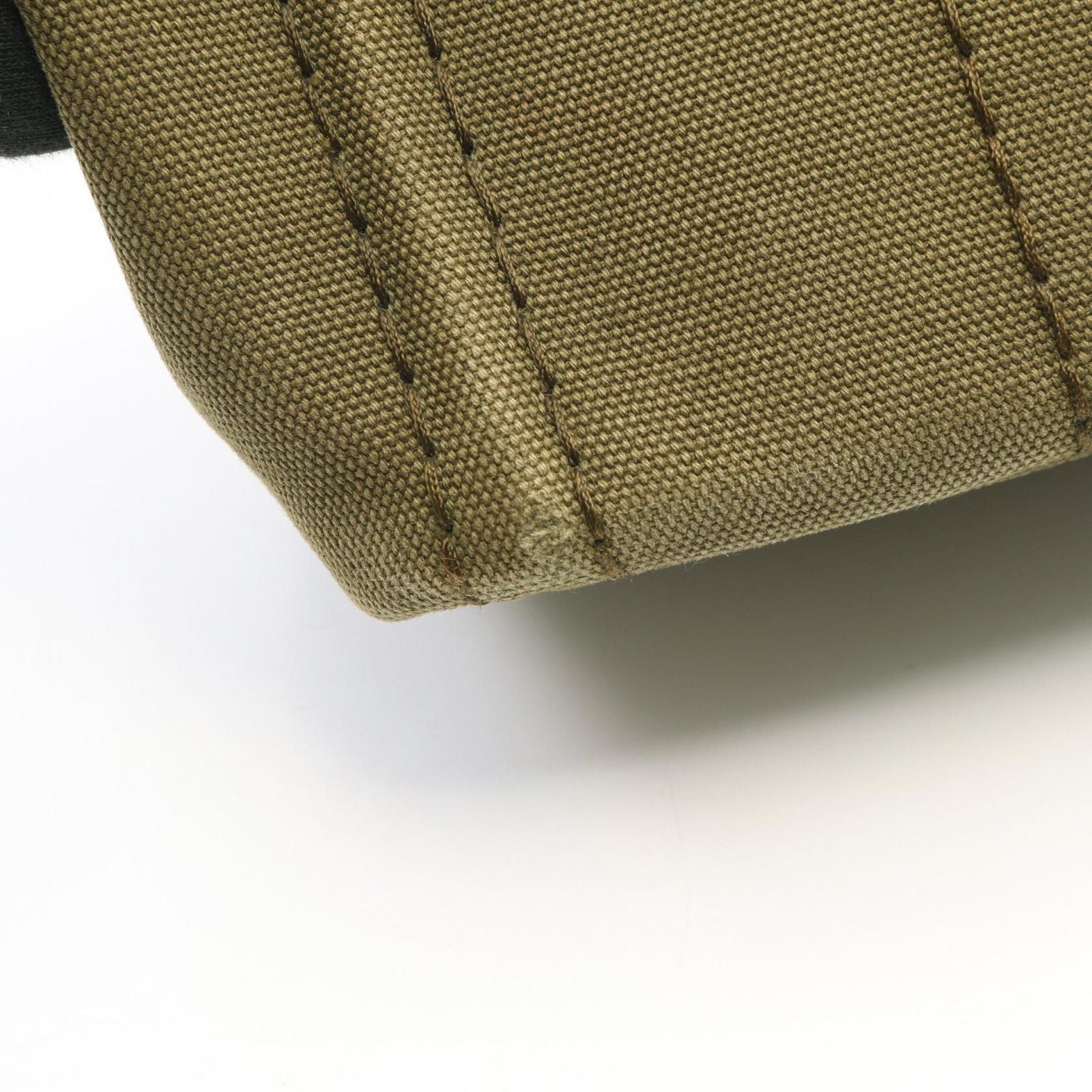 Prada Tote Canapa 2-Way Khaki Black Canvas Mini — view 5