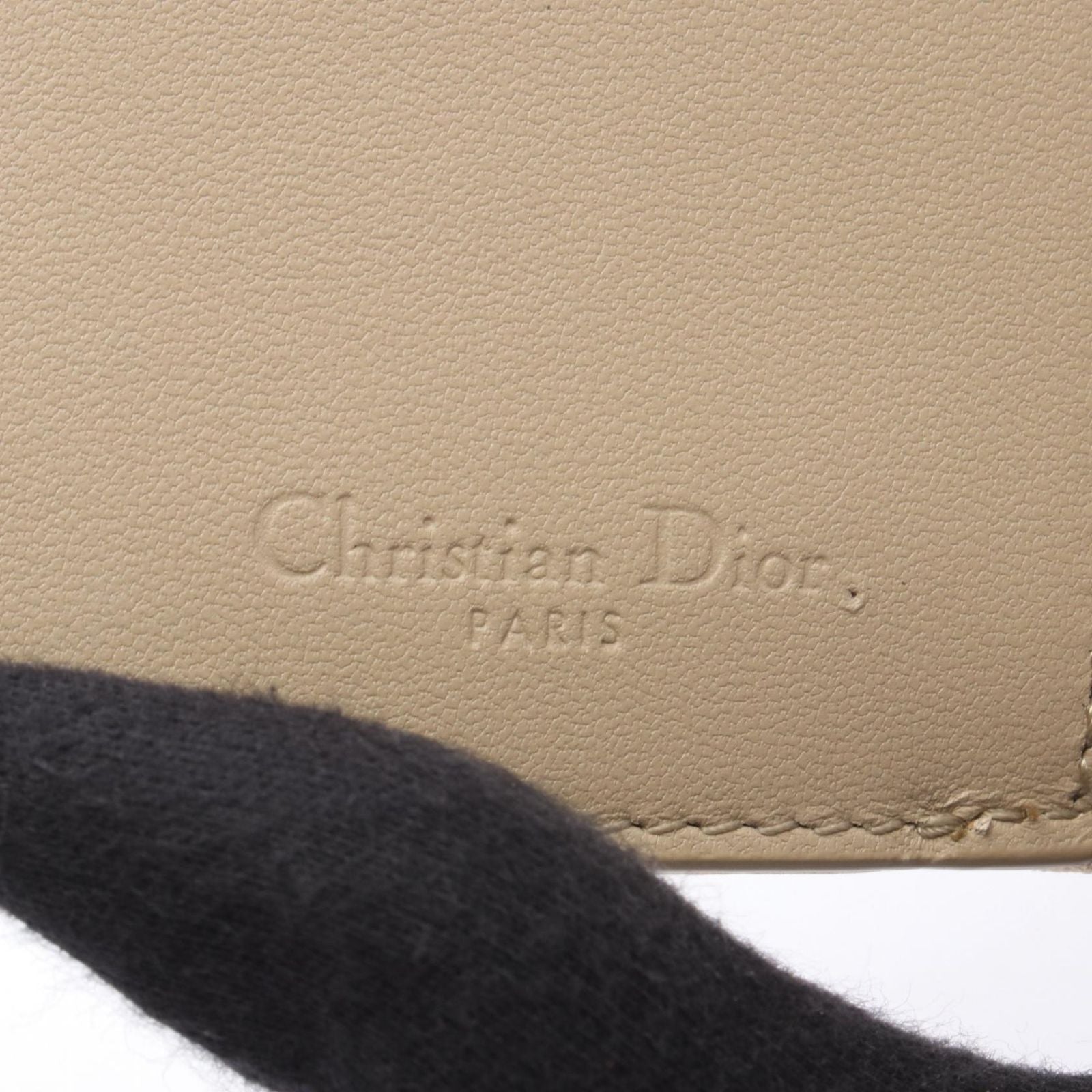 Dior Trifold Wallet Lady Dior Cannage Gold Lambskin — view 5