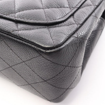 Chanel Shoulder Bag Mini Quilted Black Caviar Leather Chain — view 8