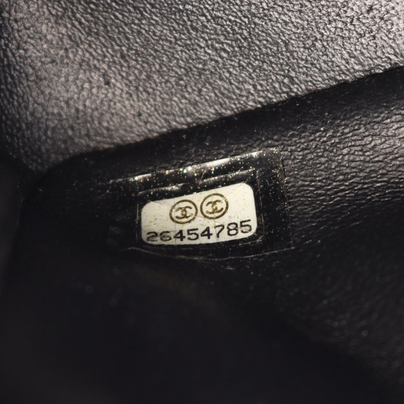 Chanel Shoulder Bag Mini Quilted Black Caviar Leather Chain — view 5